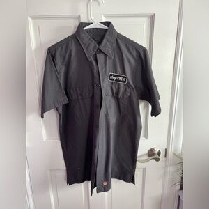 House of Blues - dark gray Short Sleeve Button-Up Shirt medium